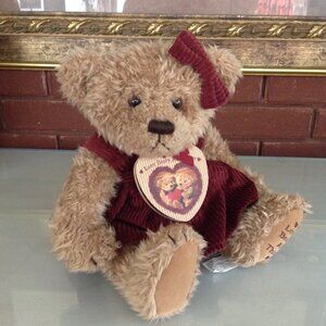 Vintage Adorable Bear  'Love Bears All Things Bear with Bible Verse Book